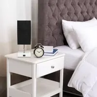 All the Rages Brushed Nickel And Brass Petite Stick Table Lamp