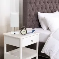 All the Rages Brushed Nickel And Brass Petite Stick Table Lamp