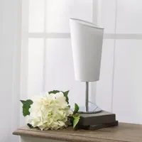 All the Rages Black Mini Chrome With Angled Shade Table Lamp