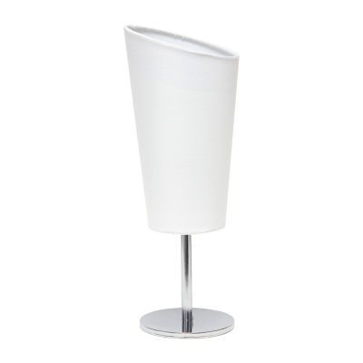 All the Rages Black Mini Chrome With Angled Shade Table Lamp
