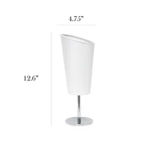 All the Rages Black Mini Chrome With Angled Shade Table Lamp