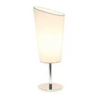 All the Rages Black Mini Chrome With Angled Shade Table Lamp