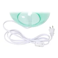 Simple Designs Glass Raindrop Table Lamp with Fabric Shade