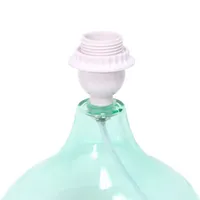 Simple Designs Glass Raindrop Table Lamp with Fabric Shade