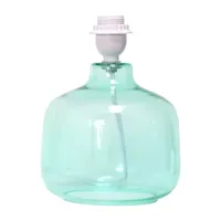 Simple Designs Glass Table Lamp with Fabric Shade