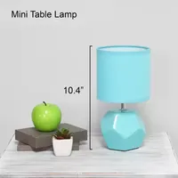 Simple Designs Round Prism Mini Table Lamp