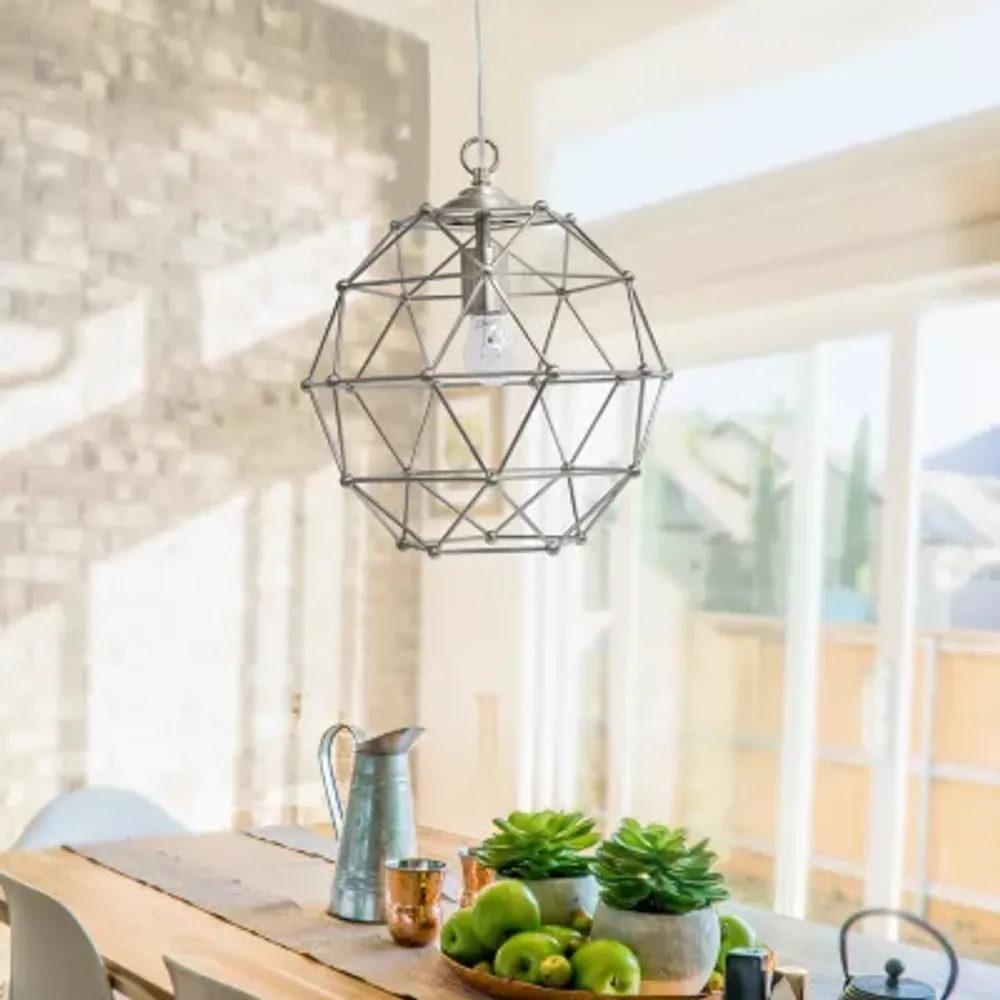 Metal Hexagon Shape Pendant Light