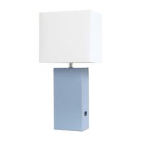 Modern Leather Table Lamp with USB