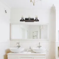 All the Rages 3-Light Vanity With Restored Wood Look Light