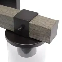 All the Rages 3-Light Vanity With Restored Wood Look Lights