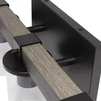 All the Rages 3-Light Vanity With Restored Wood Look Lights