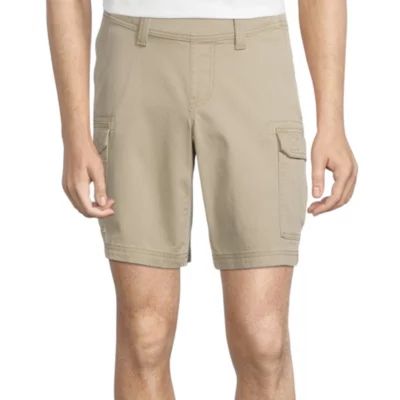 St. John's Bay Comfort Stretch 10" Seated Mens Adaptive Easy-on + Easy-off Seated Wear Cargo Short