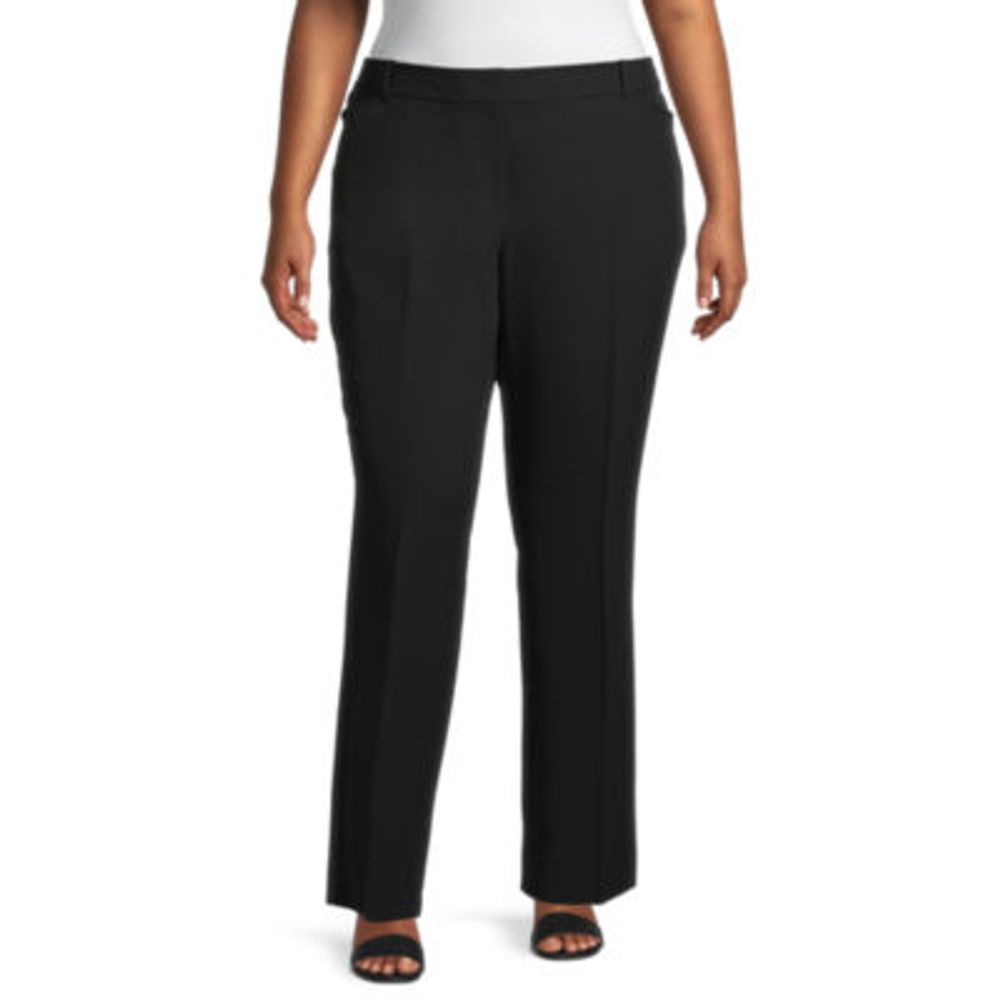 Liz Claiborne Alexis Ponte Womens Mid Rise Straight Pull-On Pants - JCPenney