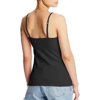 Hanes Women's Stretch Cotton Cami With Built-In Shelf Bra