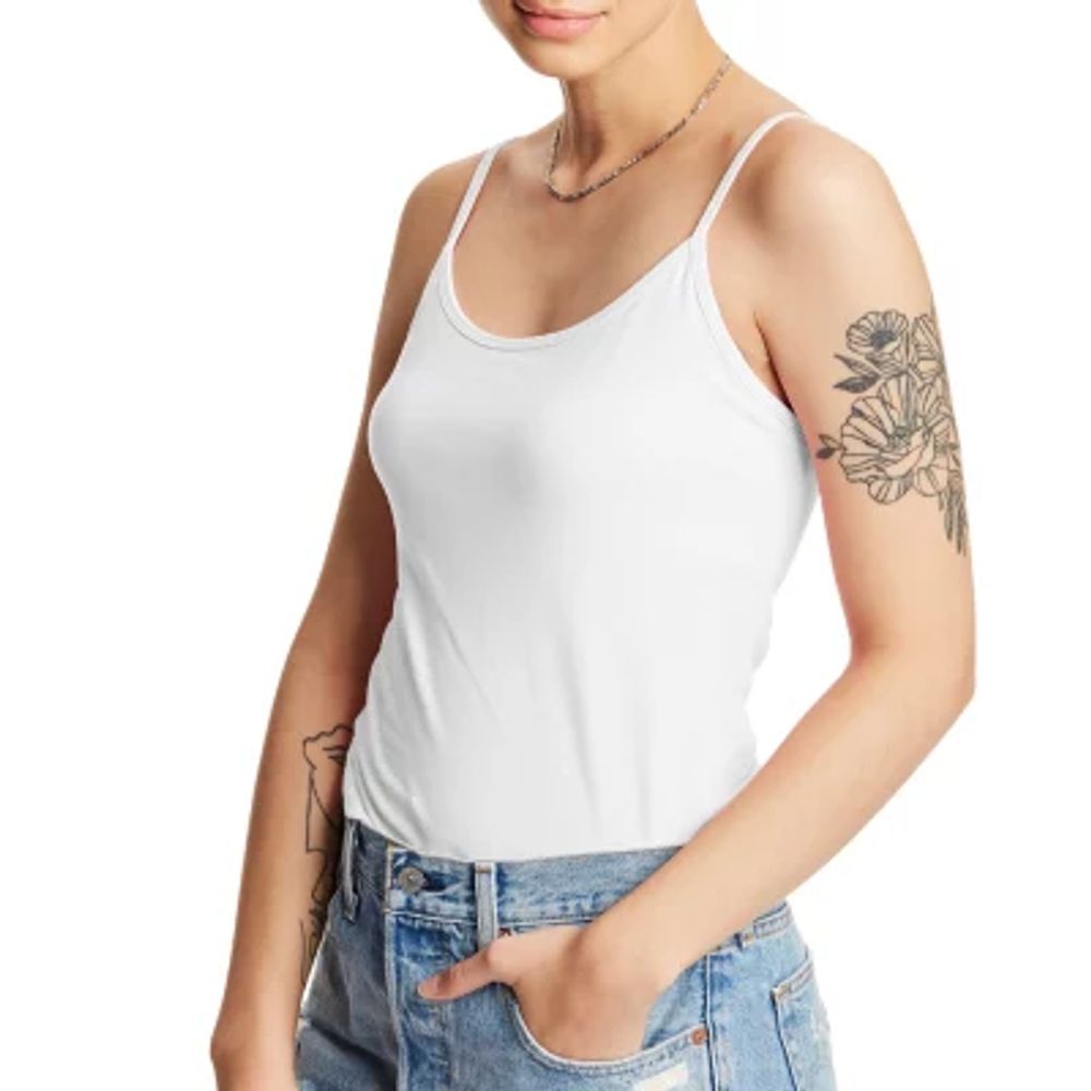 Hanes Women's Stretch Cotton Cami With Built-In Shelf Bra | Dulles Town  Center