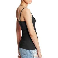 Hanes Women's Stretch Cotton Cami With Built-In Shelf Bra