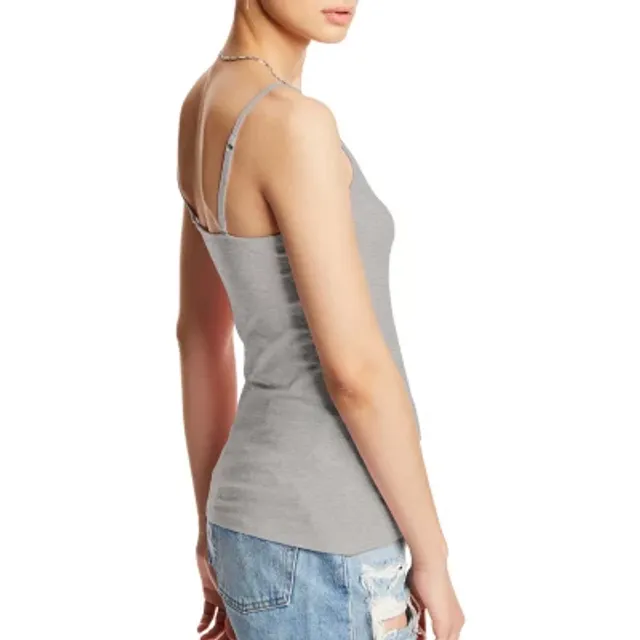  Hanes Women`s Stretch Cotton Cami with Built-in Shelf
