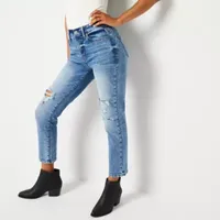 a.n.a Tall Womens High Rise Straight Leg Jean