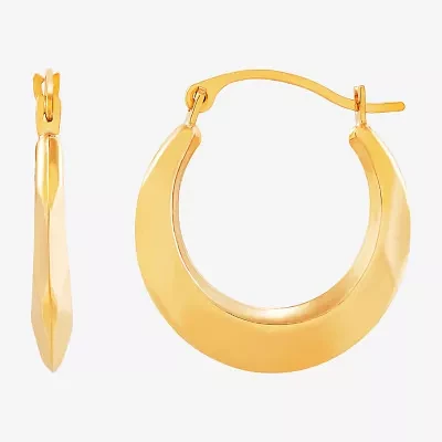 14K Gold 20mm Round Hoop Earrings