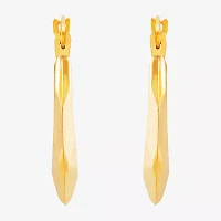 14K Gold 20mm Round Hoop Earrings