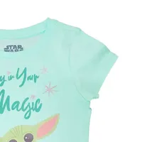 Disney Collection Little & Big Girls Crew Neck Short Sleeve Star Wars Graphic T-Shirt