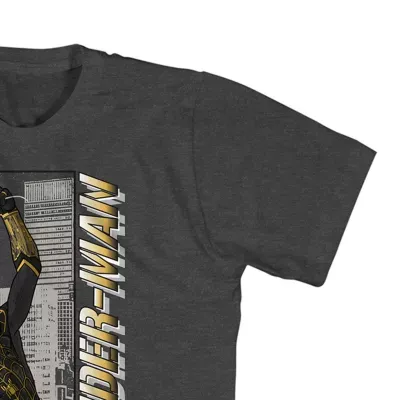 Disney Collection Little & Big Boys Crew Neck Short Sleeve Avengers Marvel Spiderman Graphic T-Shirt