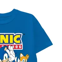 Little & Big Boys Crew Neck Short Sleeve Sonic the Hedgehog Graphic T-Shirt