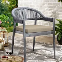 Outdoor Dècor Arm Solid With Ties Fade Resistant Patio Chair Cushion