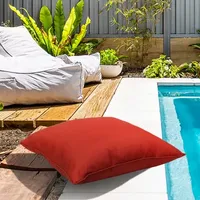 Outdoor Dècor Large Decorative Solid Zip Cover Square Outdoor Pillow