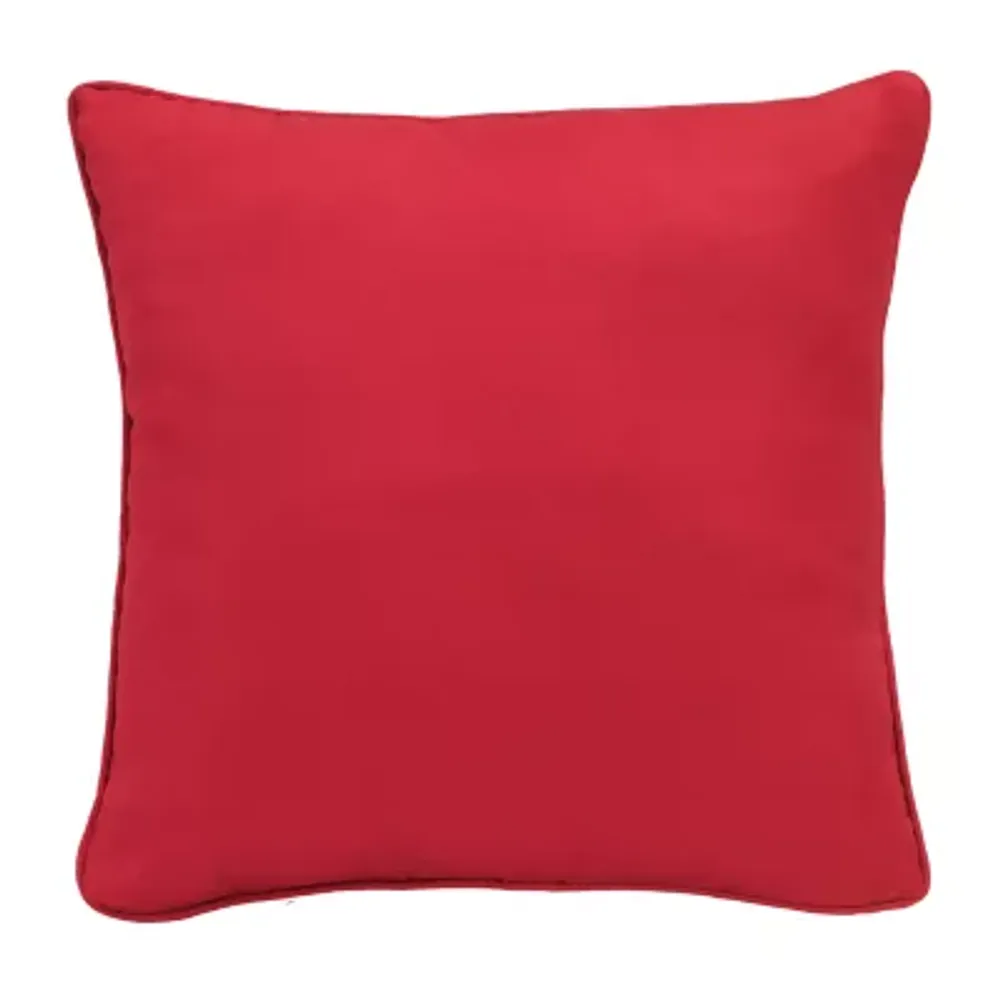 Outdoor Dècor Large Decorative Solid Zip Cover Square Outdoor Pillow