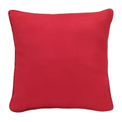 Outdoor Dècor Large Decorative Solid Zip Cover Square Outdoor Pillow