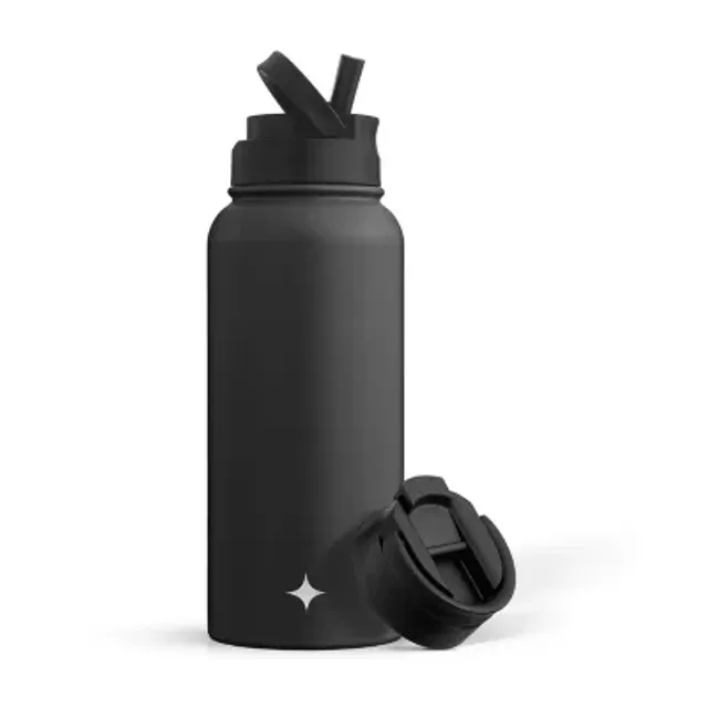 Drinco Black Sport 18-oz. Stainless Steel Water Bottle One-Size