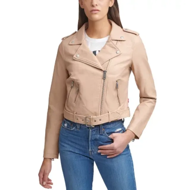 Levi's® Womens Faux Leather Hooded Motorcycle Jacket | Plaza Las Americas
