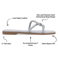 Journee Collection Womens Lauda Flat Sandals