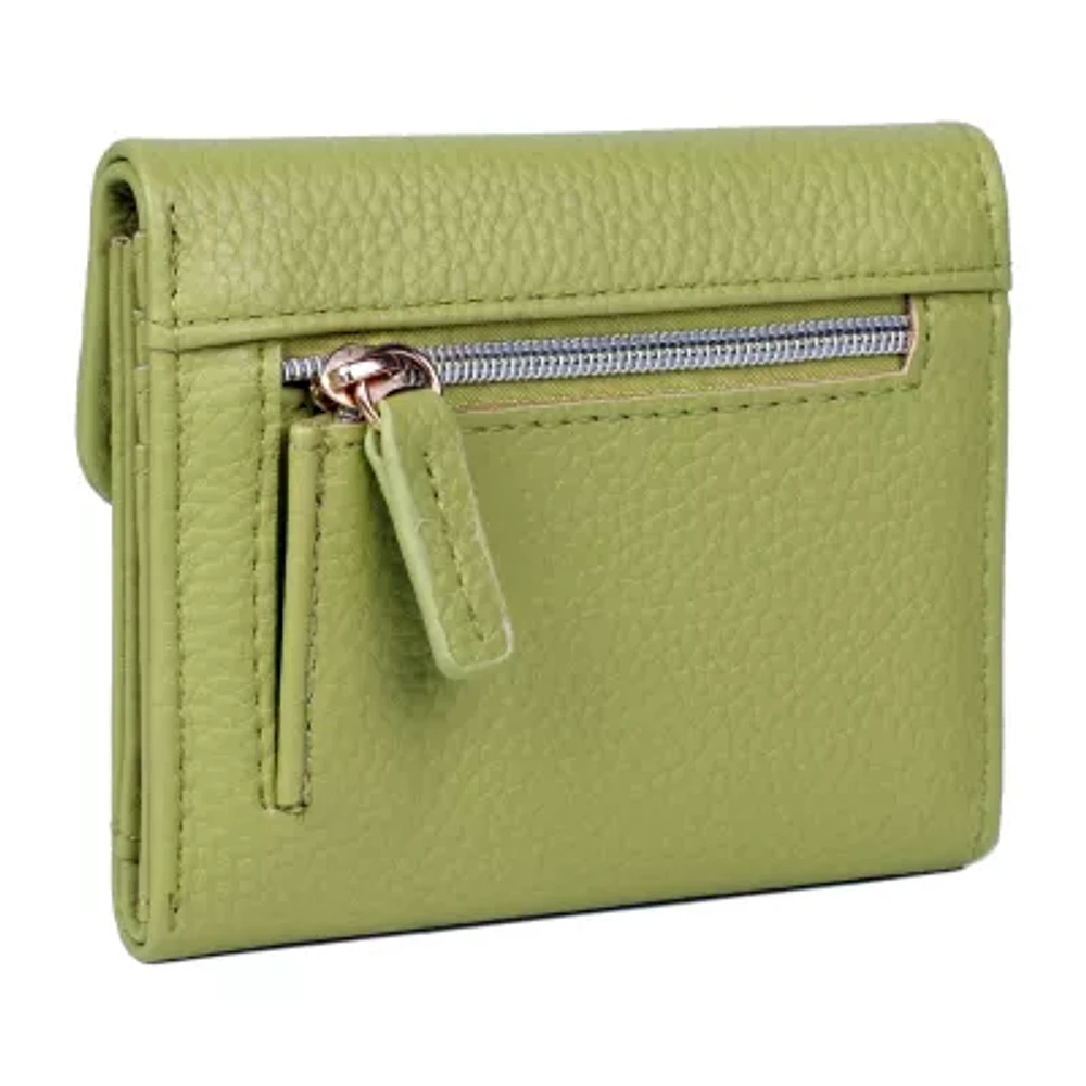 Julia Buxton Mini Trifold Womens RFID Blocking Trifold Wallet