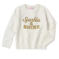 Okie Dokie Toddler & Little Girls Crew Neck Long Sleeve Pullover Sweater