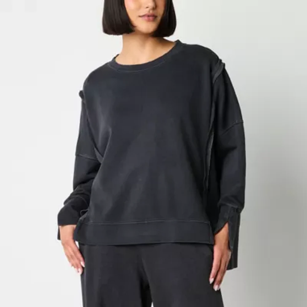Arizona Juniors Womens Crew Neck Long Sleeve Sweatshirt