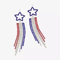 Bijoux Bar Silver Tone Star Drop Earrings