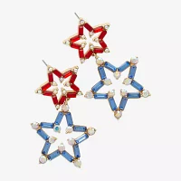 Bijoux Bar Gold Tone Star Drop Earrings