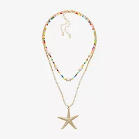 Bijoux Bar Gold Tone Starfish Necklace Set