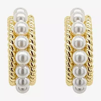 Itsy Bitsy 14K Rose Gold Over Silver 8.4mm Heart Stud Earrings