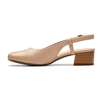 Clarks Womens Marilyn Rose Block Heel Pumps