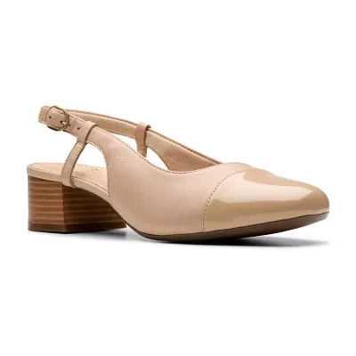 Clarks Womens Marilyn Rose Block Heel Pumps