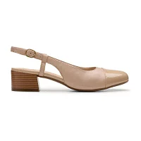 Clarks Womens Marilyn Rose Block Heel Pumps