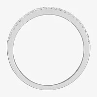 1/10 CT. T.W. Natural White Diamond 10K White Gold Wedding Band