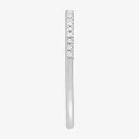1/10 CT. T.W. Natural White Diamond 10K White Gold Wedding Band