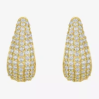 Diamond Addiction (G-H / Si2-I1) 1/2 CT. T.W. Lab Grown White Diamond 10K Gold 15mm Hoop Earrings