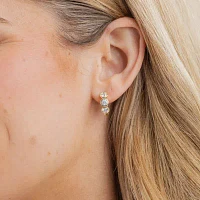 (G/ Si2) 1 1/2 CT. T.W. Lab Grown White Diamond 10K Gold 16.2mm Hoop Earrings