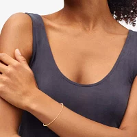 Made in Italy 10K Gold 7.25 Inch Solid Herringbone Chain Bracelet