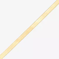 Made in Italy 10K Gold 7.25 Inch Solid Herringbone Chain Bracelet
